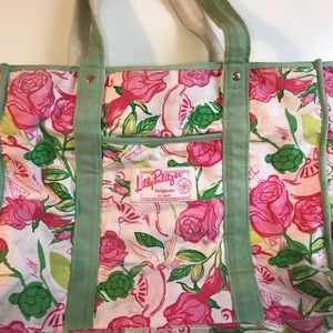 Lilly Pulitzer Delta Zeta print tote
